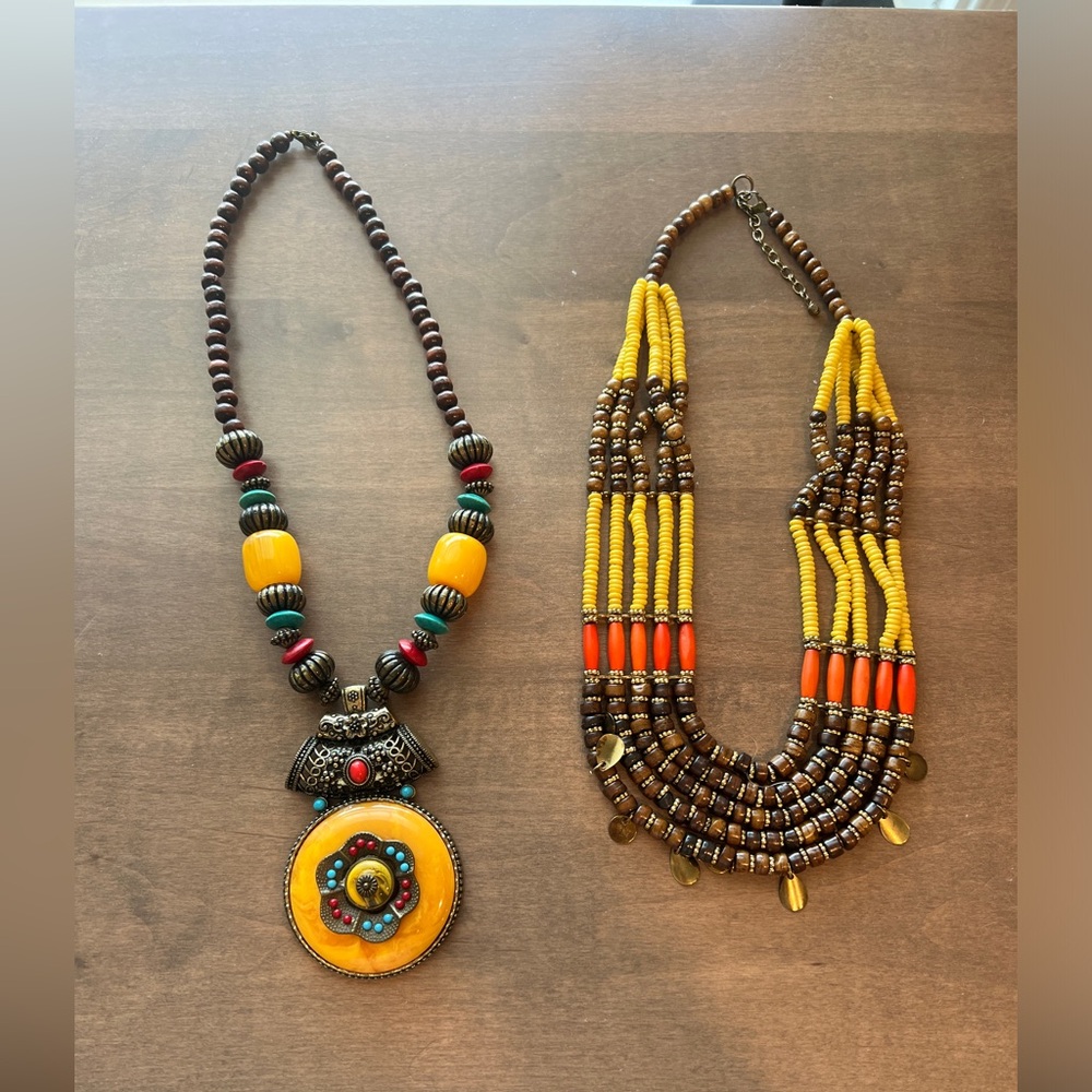 Lot of 2 New Women’s Statement Necklaces; NWOT; Costume Jewelry